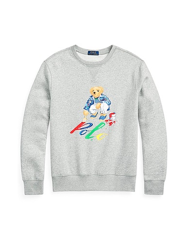POLO RALPH LAUREN Sweatshirt  POLO BEAR FLEECE SWEATSHIRT 
 Light grey 66% Cotton, 34% Polyester
