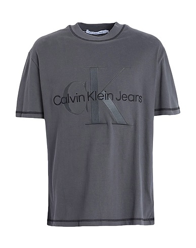 CALVIN KLEIN JEANS T-shirt Charcoal 100% Cotton