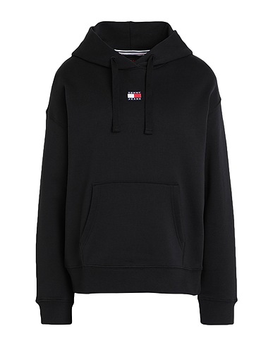 TOMMY JEANS Hooded track jacket  Black 100% Cotton