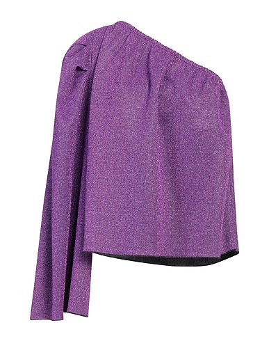 THE M.. Top Viola 84% Poliestere, 16% Poliammide, Fibra di metallo