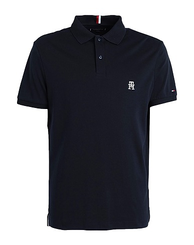 TOMMY HILFIGER ポロシャツ SMALL IMD REG POLO
 ミッドナイトブルー コットン 100%
