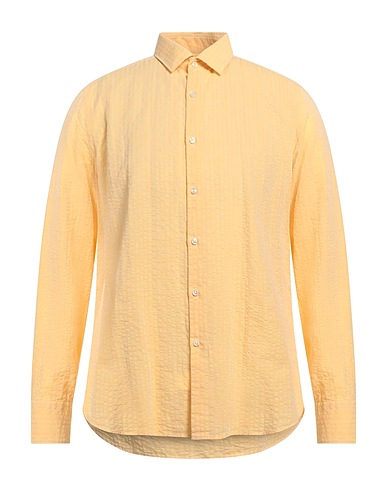 GMF 965 Camicia a righe Giallo ocra 80% Cotone, 20% Lino