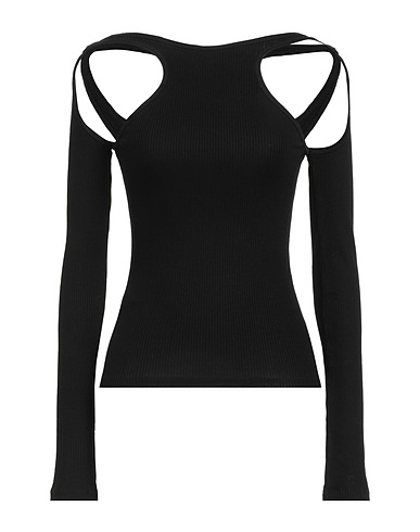 DION LEE T-shirt Black 98% Organic cotton, 2% Elastane