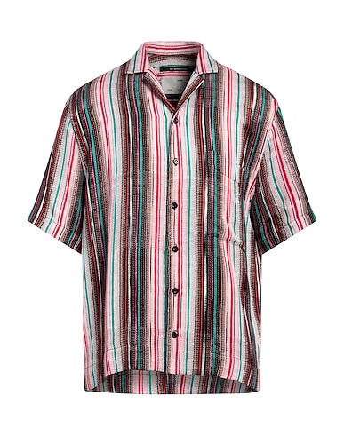 22.1 AVENUE D'IVRY Striped shirt Black 70% Acrylic, 23% Polyester, 7% Cotton