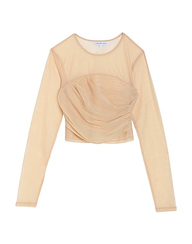 CALVIN KLEIN JEANS Top Beige 84% Polyester, 16% Elastane