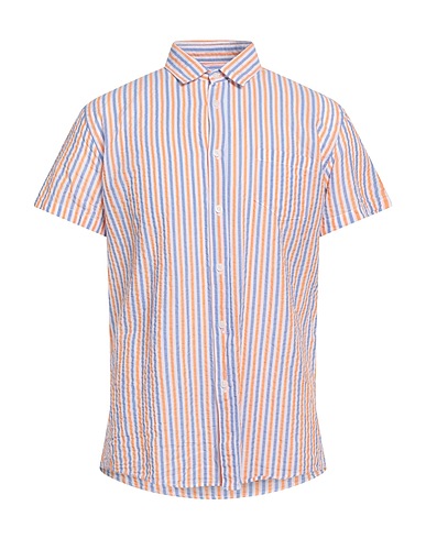 GREY DANIELE ALESSANDRINI Striped shirt Orange 100% Cotton