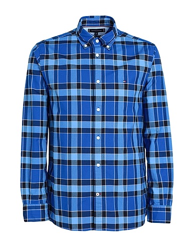 TOMMY HILFIGER Checked shirt Blue 100% Cotton