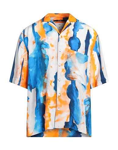 SONG FOR THE MUTE Patterned shirt Orange 100% Viscose
