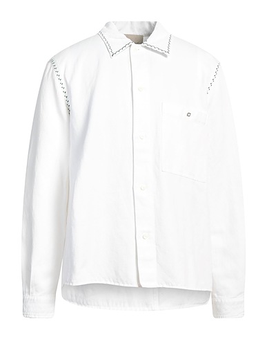 NICK FOUQUET Denim shirt White 53% Linen, 47% Cotton