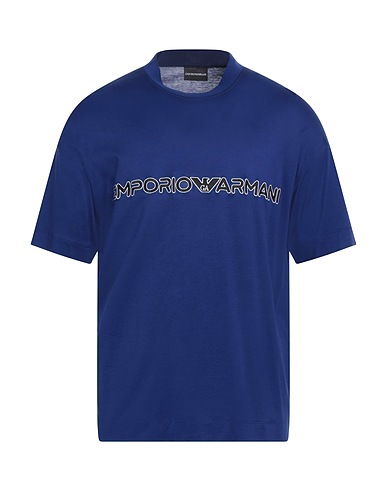 EMPORIO ARMANI T-shirt Blue 70% Lyocell, 30% Cotton