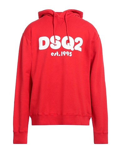 DSQUARED2 Hooded sweatshirt Red 100% Cotton, Elastane