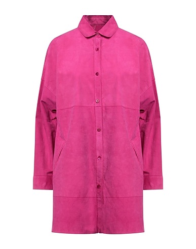 THE JACK AND JACKIE LEATHERS Solid color shirts & blouses Fuchsia Leather