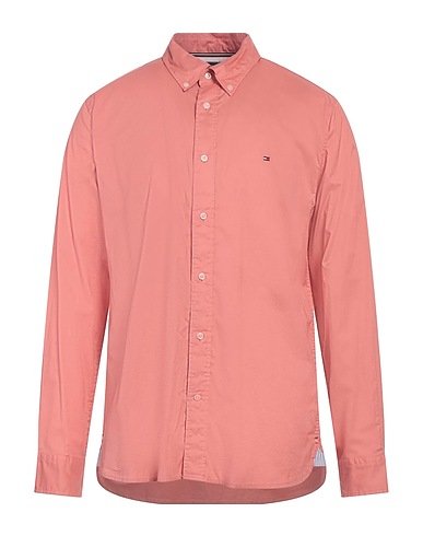 TOMMY HILFIGER Solid colour shirt Salmon pink 100% Cotton