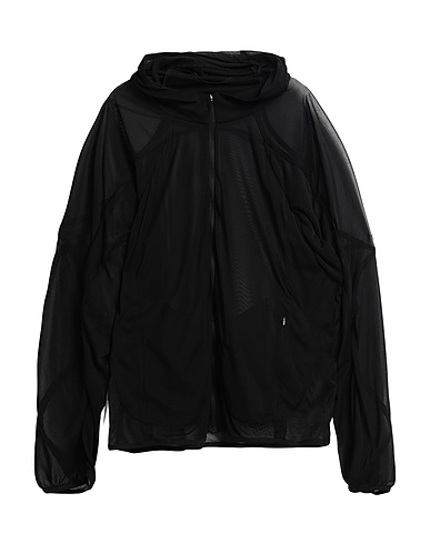 POST ARCHIVE FACTION (PAF) Hooded track jacket  Black 100% Polyester, Nylon