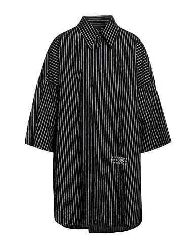 MM6 MAISON MARGIELA Striped shirt Black 96% Cotton, 4% Polyester