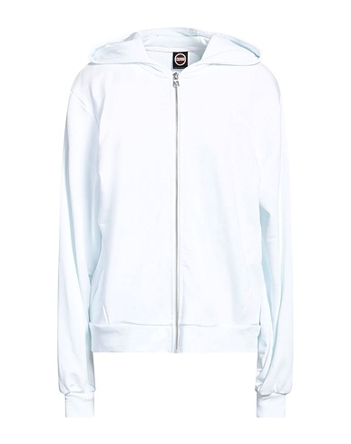 COLMAR Hooded track jacket  White 66% Cotton, 34% Polyester