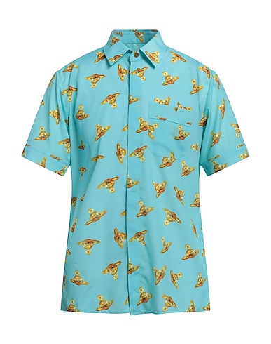 VIVIENNE WESTWOOD Patterned shirt Turquoise 100% Polyester