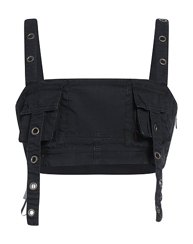 BLUMARINE Top Schwarz 97% Baumwolle, 3% Elastan