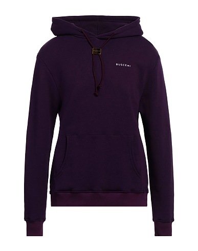 BUSCEMI Hooded sweatshirt Purple 100% Cotton, Elastane