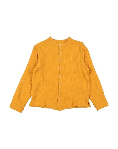 TOCOTO VINTAGE Camicie e bluse tinta unita Giallo ocra 100% Cotone