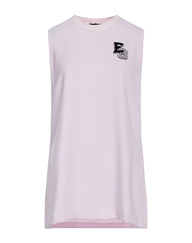 ERMANNO SCERVINO Top Pink 100% Polyester, Cotton, Elastane