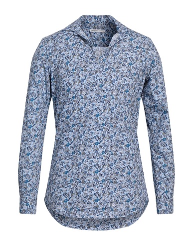 GREY DANIELE ALESSANDRINI Patterned shirt 100% Cotton