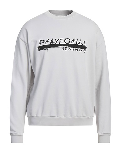 PRAY FOR US Sweatshirt Light grey 100% Cotton