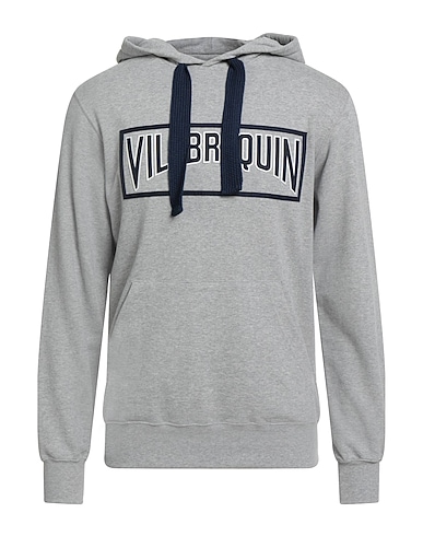 VILEBREQUIN Hooded track jacket  Light grey 100% Cotton