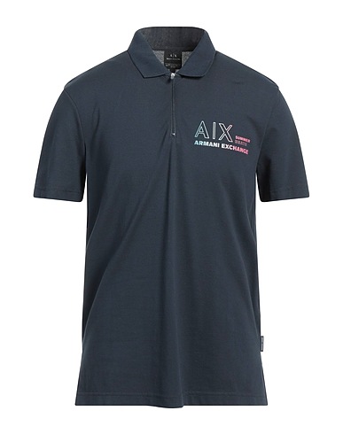 ARMANI EXCHANGE Polo shirt Midnight blue Cotton