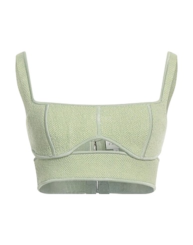 HERVÉ LÉGER Top Verde claro 50% Rayón reciclado, 27% Nailon, 22% Lana, 1% Elastán
