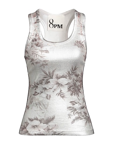 8PM Vest Silver 96% Cotton, 4% Elastane