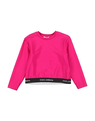 DOLCE&GABBANA T-shirt Fuchsia 90% Cotton, 10% Elastane, Polyester, Polyamide