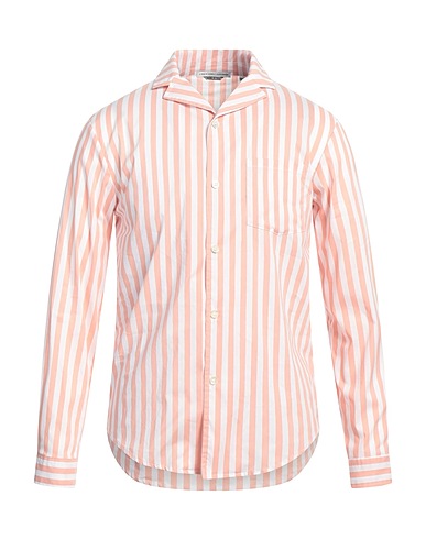 GREY DANIELE ALESSANDRINI Striped shirt Antique rose 68% Cotton, 30% Polyamide, 2% Elastane