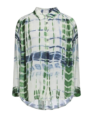 NOUS ANTWERP Patterned shirts & blouses Green 64% Cupro, 36% Viscose