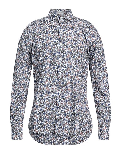 HIMON'S Hemd mit Muster Marineblau 100% Baumwolle