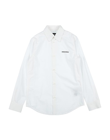 DSQUARED2 Solid color shirt White 100% Cotton