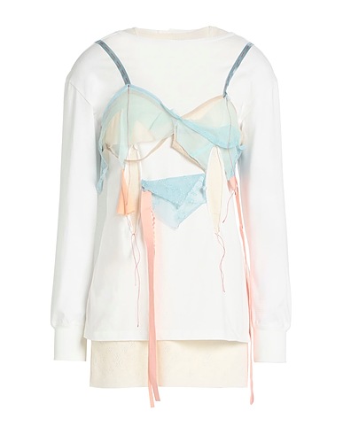 MAISON MARGIELA T-shirt White 100% Cotton, Wool, Polyamide