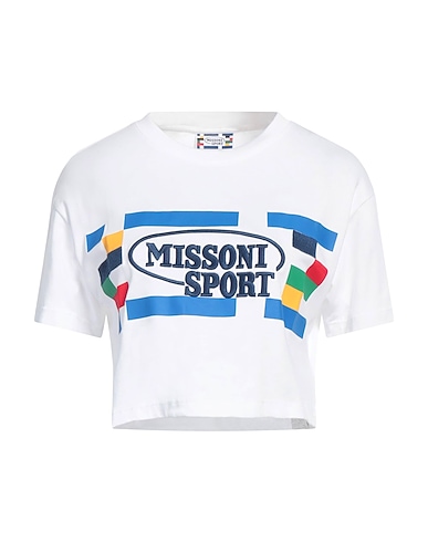 MISSONI Crop top Bianco 100% Cotone