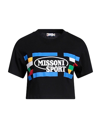 MISSONI Crop top Black 100% Cotton