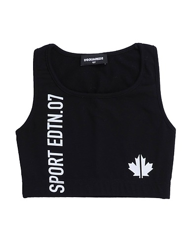 DSQUARED2 Top Nero 90% Cotone, 10% Elastan