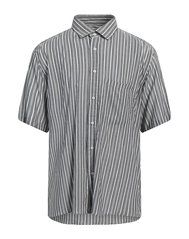 LOW BRAND ストライプ柄シャツ グレー テンセル 100%