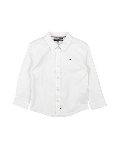 TOMMY HILFIGER 無地シャツ ホワイト コットン 97% / ポリウレタン 3%