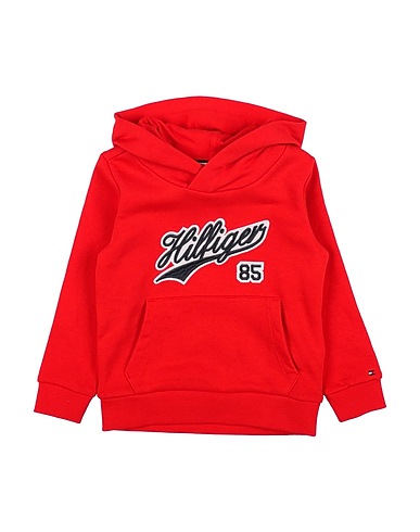 TOMMY HILFIGER Hooded track jacket  Red 78% Cotton, 22% Polyester