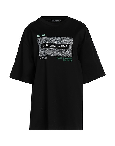 DOLCE&GABBANA T-Shirt Schwarz 100% Baumwolle
