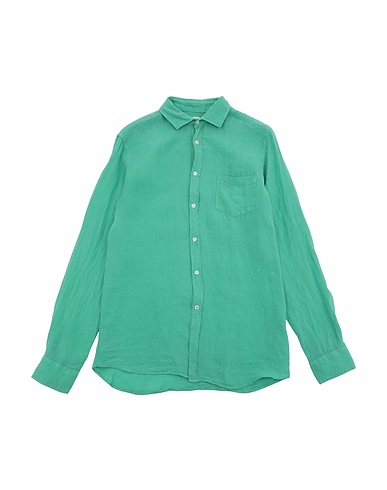 HARTFORD Solid colour shirt Light green 100% Linen