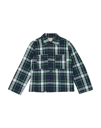 BELLEROSE Patterned shirt Dark green 70% Cotton, 30% Linen