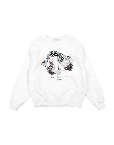 CALVIN KLEIN JEANS Sweatshirt White 90% Cotton, 10% Polyester