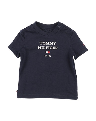 TOMMY HILFIGER T-shirt Midnight blue 93% Cotton, 7% Elastane