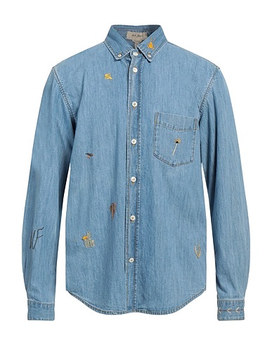 NICK FOUQUET Camicia di jeans Blu 100% Cotone