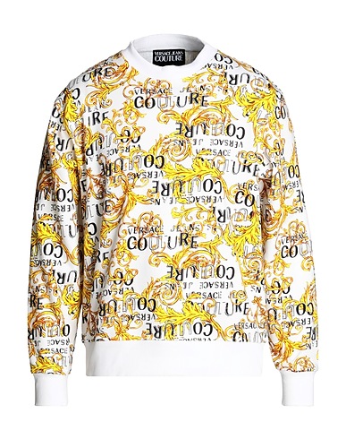 VERSACE JEANS COUTURE Sweatshirt White 100% Cotton, Elastane
